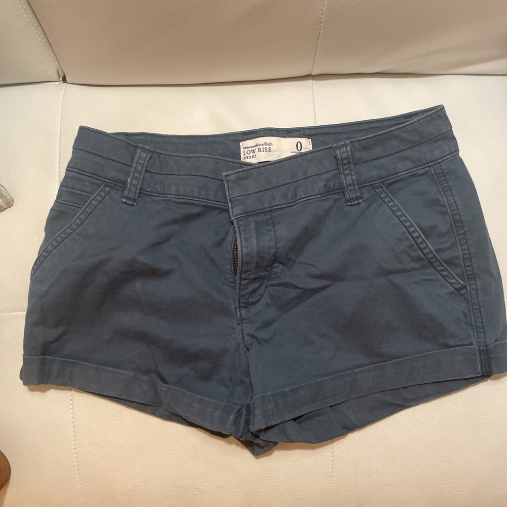⭐️sold⭐️  Abercrombie & Fitch boyfriend navy chino lowrise shorts size 0
